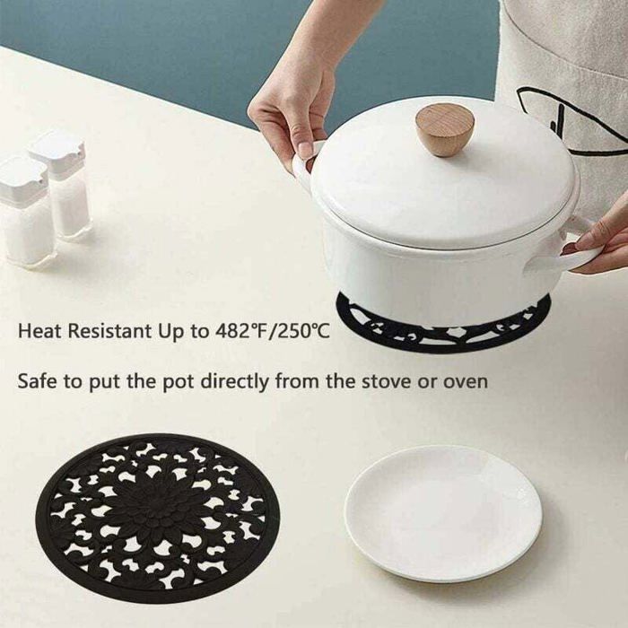 Belle Vous Lot De 4 Dessous De Plat En Silicone Pour Plats Chauds - 30 X 23cm - Résistant à La Chaleur - Sets De Table - Comptoirs - Plans De Travail