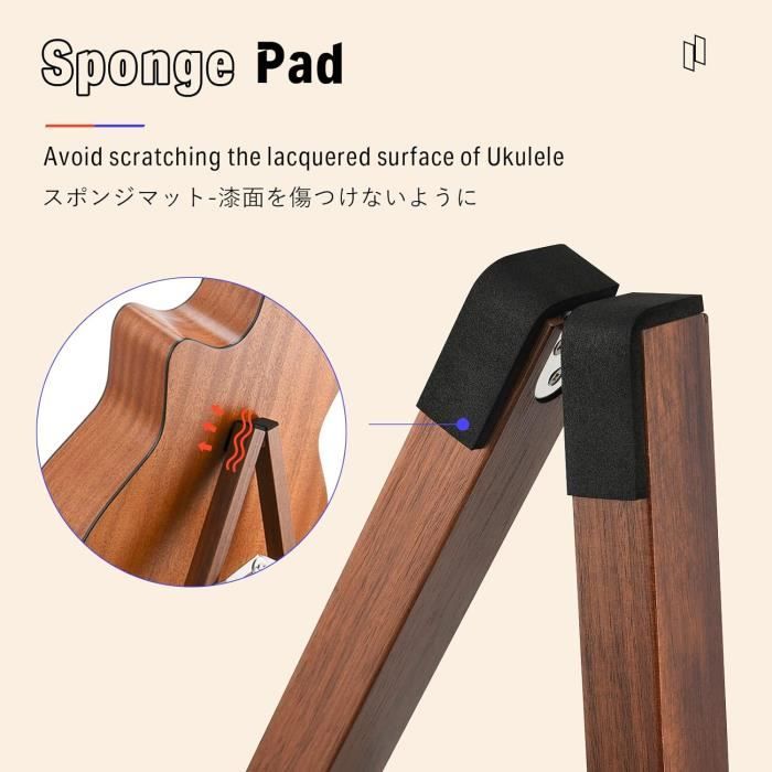 Support De Guitare Pliable Et Réglable - Pour Guitare électrique, Acoustique Et Classique - Hauteur 80-93 Cm - 5