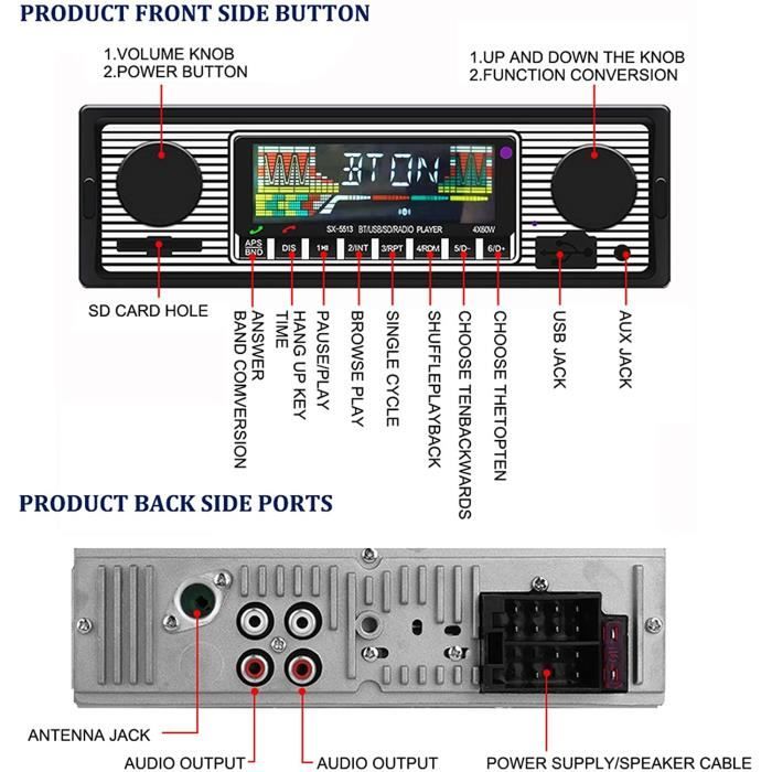 Aigoss bluetooth car stereo top