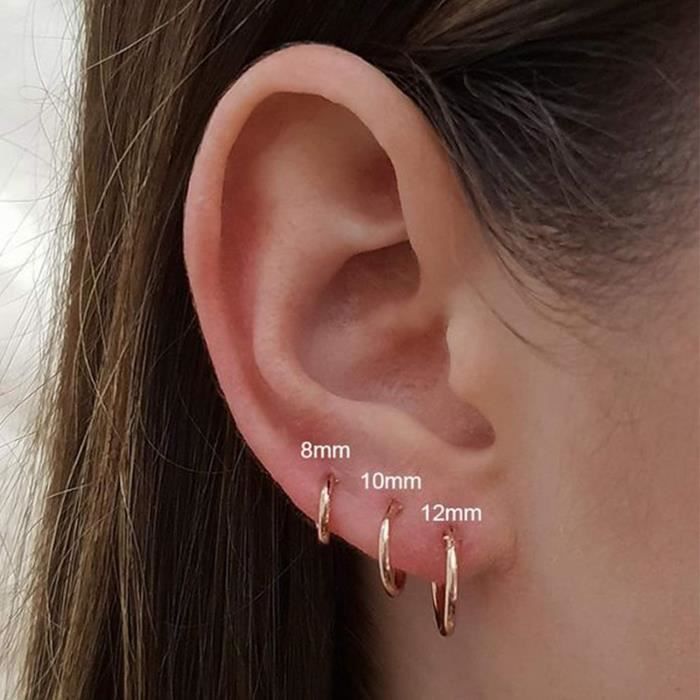 Boucles D'Oreilles Créoles En Acier Chirurgical - 2 Tailles (10mm Et 13,5mm) | Sans Nickel