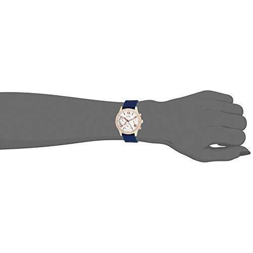 Guess Femme Analogique Quartz Montre avec Bracelet en Caoutchouc