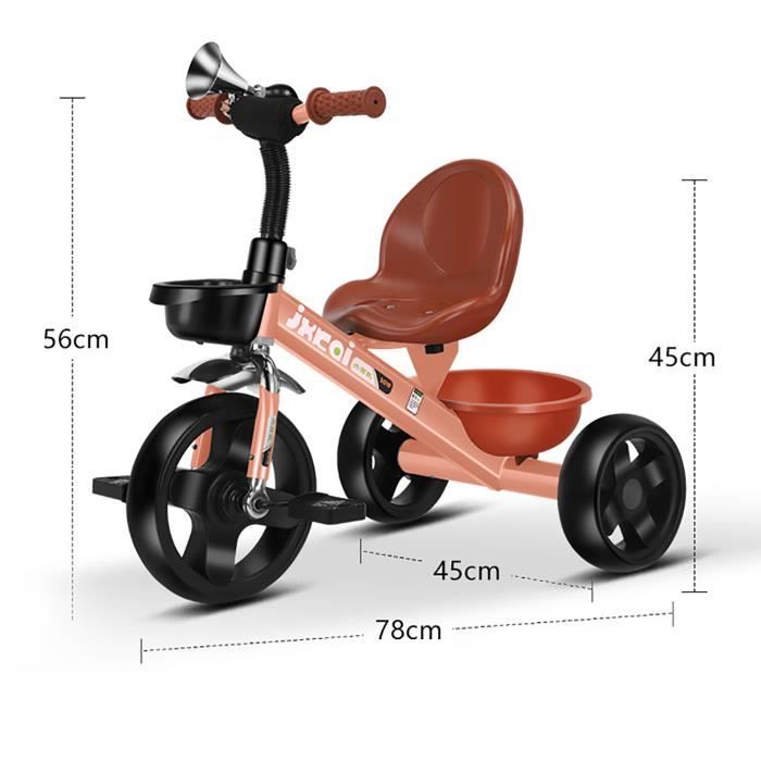 Tricycle pour Enfants - MARSEE - Premier Vélo d'Entraînement d'Équilibre -  Rose - 3 Roues - 24 mois - 5 ans - Cdiscount Jeux - Jouets