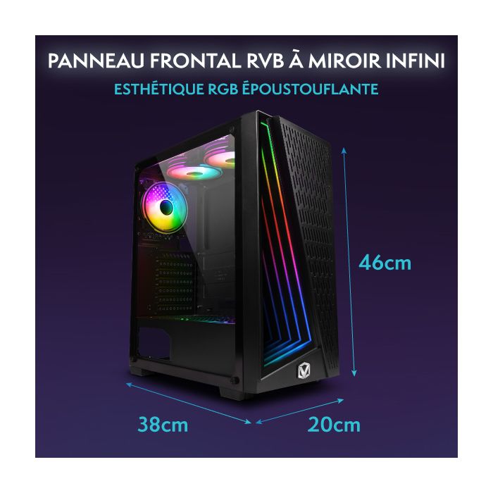 Vibox IV-516 PC Gaming – Ryzen 7 5700X, RTX 5060 8GB, 16GB RAM, 1TB NVMe SSD, Windows 11, WiFi - 3