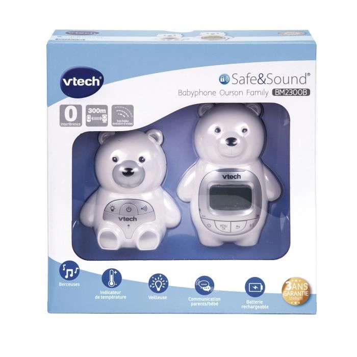VTECH - Safe & Sound - Babyphone Ourson Family - BM2300B - Cdiscount  Puériculture & Eveil bébé
