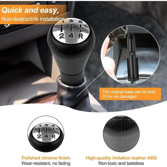 Auto Shift Knop 5 Speed Rvs Manual Pookknop Hendel Handbal Voor P