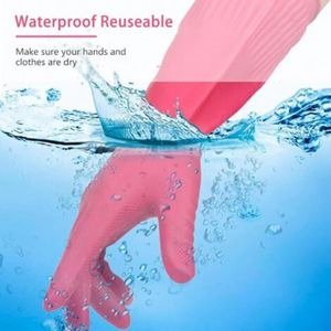 Gants De Ménage Et Nettoyage En Latex Rose TAILLE L (par 120