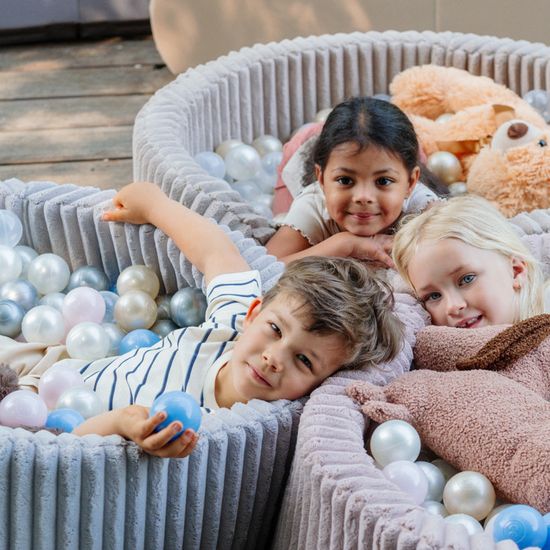 Piscine à Balles Ronde MISIOO Velours Pour Bébé Dès 1 An – 90 X 30 Cm Avec 200 Balles Colorées, Ultra Douce Et Sûre Pour Chambre Enfant