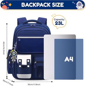 Cartable Garçon Lumineux – Sac à Dos Scolaire Grand Capacité Primaire/Collège/Ados – Imperméable Et Confort