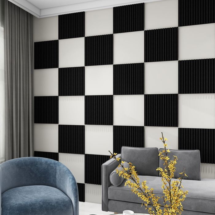 Vevor Panneaux Acoustiques à Lattes En Bois Pour Décoration