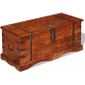 Boite De Rangement Coffre De Rangement Interieur En Bois Massif 90 X 40 X 40 Cm Marron Achat Vente Banc Cdiscount