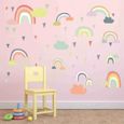 Arc En Ciel Nuage Gouttes Art Stickers Muraux Decoration De Chambre D Enfants Autocollant Murale Colore Gouttes De Pluie Pl5989 Achat Vente Objet Decoration Murale Cdiscount