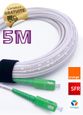 5m - Rallonge/Jarretiere Fibre Optique - SC APC vers SC APC - Garantie 10 AnsCâble Fibre Optique Orange SFR Bouygues --0