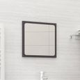 646NEUF Miroir de salle de bain MIROIR LUMINEUX LED SALLE DE BAIN Miroir Mural avec éclairage LED Gris brillant 40x1,5x37 cm Agglomé-0