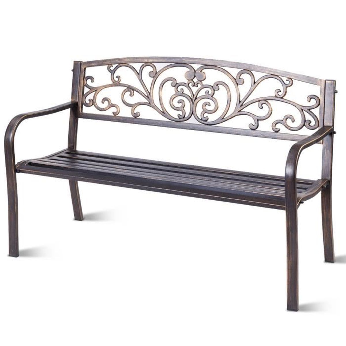 Banc De Jardin En Fonte Et Acier 127 X 60 X 85cm Romantique 2 Places Pour Jardin Parc Terrasse Balcon Achat Vente Agenouilloir Jardinage Banc De Jardin Cdiscount