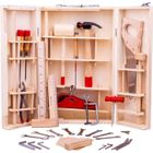 KUSARKO Boîte à outils pour enfants en bois avec accessoires, jouet KUSARKO Boîte à outils pour enfants en bois avec accessoires, jouet