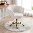WAHSON OFFICE CHAIRS Wahson Chaise de bureau pivotante en Fausse Fourrure Fauteuil de Bureau réglable en hauteur Chaise pour chambre-coiffeuse (Blanc)