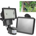 SANLIN BEANS Capteur 1PCS Panneau solaire de sécurité Flood LED Light Garden mouvement PIR 60 LED Wall Path Lamps Lampe d'extérieur d'urgence