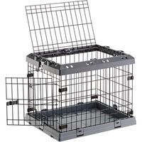 Cage Pliable pour très grands chiens SUPERIOR 120 Clôture métallique, avec Séparateur, Double verrouillage - 118 x 77 x 82,5 cm