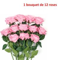 Fleurs Artificielles - Roses - Décoration Intérieure et Extérieure - 12 Roses