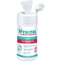 WYRITOL - Lingette désinfectante surfaces - nettoie et désinfecte - Sans rinçage -Multi usages - 120 pièces- Fabrication Française
