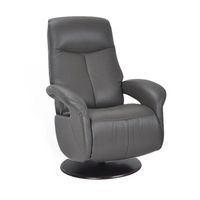 Fauteuil de Relaxation Manuel My New Design - Tharros - Cuir Anthracite