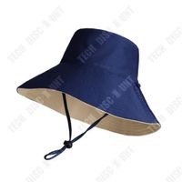 TD® Le chapeau de pêcheur de chapeau de soleil en plein air peut être double face avec un large bord pliable anti-ultraviolet tout m