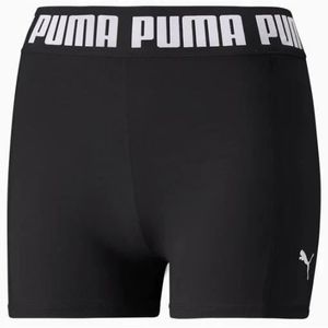 SHORT DE SPORT PUMA - Short fitness Strong - taille haute - technologie DRYCELL évacuation humidité - Polyester recyclé - noir - femme