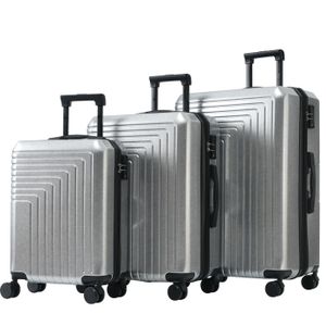 SET DE VALISES Ensemble de valises 3 pièces-Taille M-L-XL-Matériau PVC de haute qualité-4 roues-Serrure douanière TSA-Divers plans de