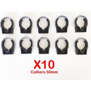 Marley KF3W Lot de 3 colliers de serrage ouverts PVC Blanc 50 mm 