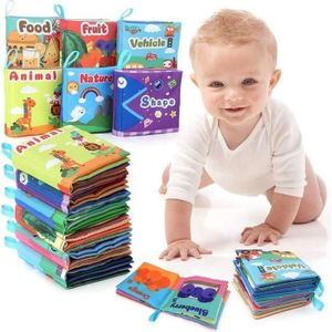 Jouet De Livre Bébé 2Pcs pour 0 3 6 Mois,Livre Sensoriel Bébé 1 an, Livre  Tissu,Livre Suspendre Set Doux Froissé, Cadeau De - Cdiscount Jeux - Jouets