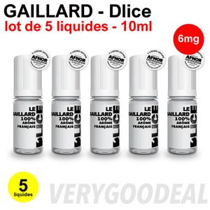 Eliquid GAILLARD 6mg lot de 5 liquides DLICE - Cdiscount Au quotidien