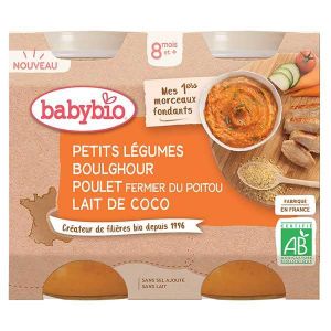 PLATS CUISINÉS Babybio Petits Légumes Boulghour Poulet Fermier La