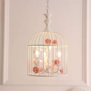 Hauteur r/églable Pour salle /à manger 35 cm AXFALO Lustre r/étro /à 4 ampoules en forme de cage /à oiseaux D/écoration de bar En fer forg/é Noir En cristal E14
