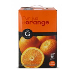 BOISSONS FRUITÉES Pur jus d'Orange Gilbert 5L/Boite 1 boîte