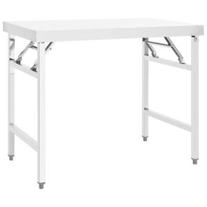 table pliante inox longueur 120 cm x 60 cm cdiscount bricolage