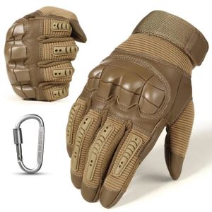 GANTS - SOUS-GANTS Gants de Moto en cuir pour écran tactile,Motocross Moto Pit Biker Enduro équipement de protection course gant - A16-Brown[D]