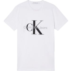 T-SHIRT T shirt Calvin Klein Core Monogramme slim Blanc Ho