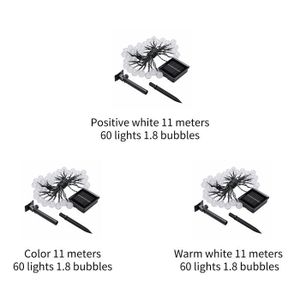 GUIRLANDE D'EXTÉRIEUR Guirlande lumineuse à boules à bulles solaires blanc chaud de 11 m