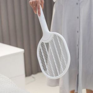 Efficace Contre Les Mouches Insectes Hospaop Raquette Anti Moustique Protection de Maille 3 Couches 4000 Volts USB RechargeableTapette/à Mouche Electrique