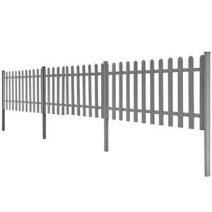 CLÔTURE - GRILLAGE clôture avec poteaux 3 pcs 6 m longueur 60 cm haut