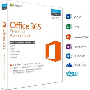 BUREAUTIQUE Office 365 Personnel - Inclus les nouveaux logicie