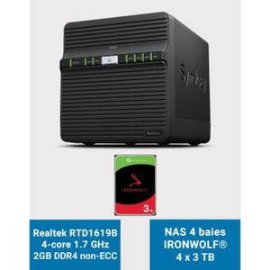 SERVEUR STOCKAGE - NAS  Synology DS423 2GB Serveur NAS IRONWOLF 12To (4x3T