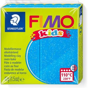 JEU DE PÂTE POLYMÈRE Fimo Kids - Pain Pâte À Modeler 42 G Bleu Pailleté