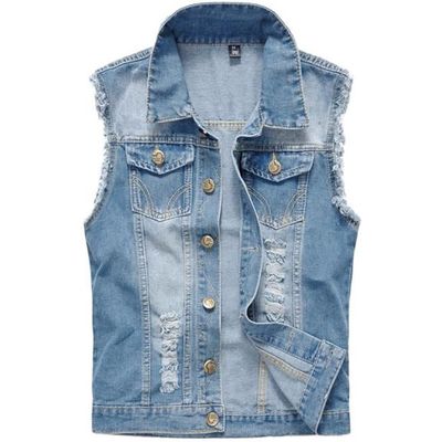 Veste en jean sale coupé