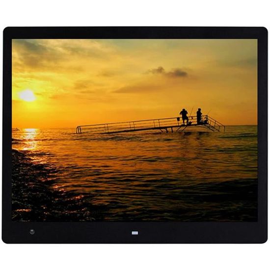 Cadre Photo Numérique Mural HD 15,4 Pouces - Résolution 1280x800, Tactile, Multifonctions (Noir/Blanc)