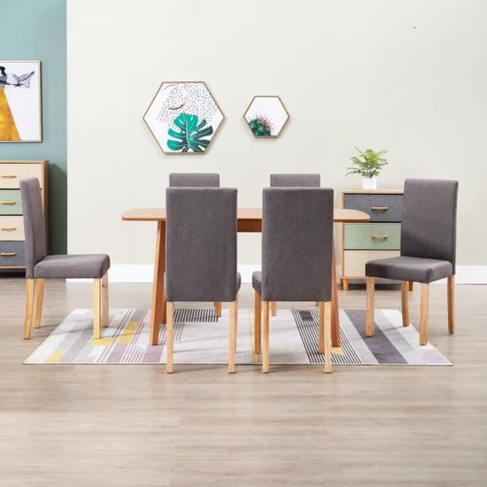 Lot de 6 Chaises Scandinaves  Chaises Moderne à Dossier Haute  Salon