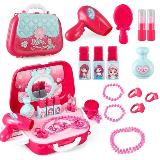 Kit de maquillage pour enfants, jeu de simulation pour jeux de fête, robe  de princesse d'anniversaire, cadeau pour petite fille de 3 ans et plus