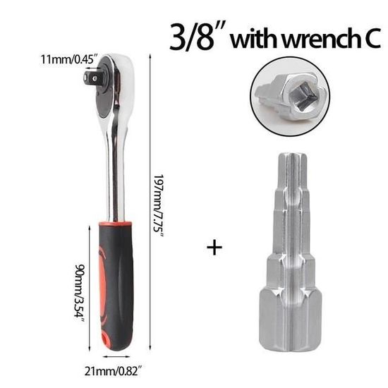 Clé Étagée Et Cliquet Pour Radiateur - Outil Multi-Usage En Acier Carbone Argent