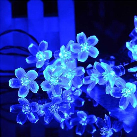 Guirlande Lumineuse LED Fleurs De Cerisier Rose - 2 Mètres, 20 LED, Fonctionne Sur Piles, Pour Déco Intérieur/extérieur