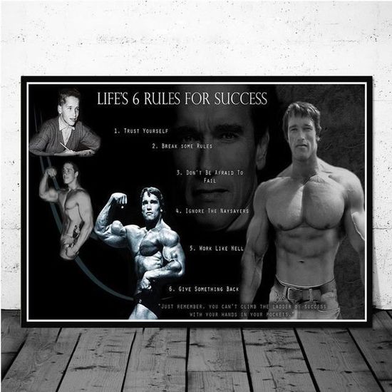 Poster Motivation Sportive 50x70 Cm – Impression Sur Toile, Haltères Colorés – Décoration Salle De Gym, Maison
